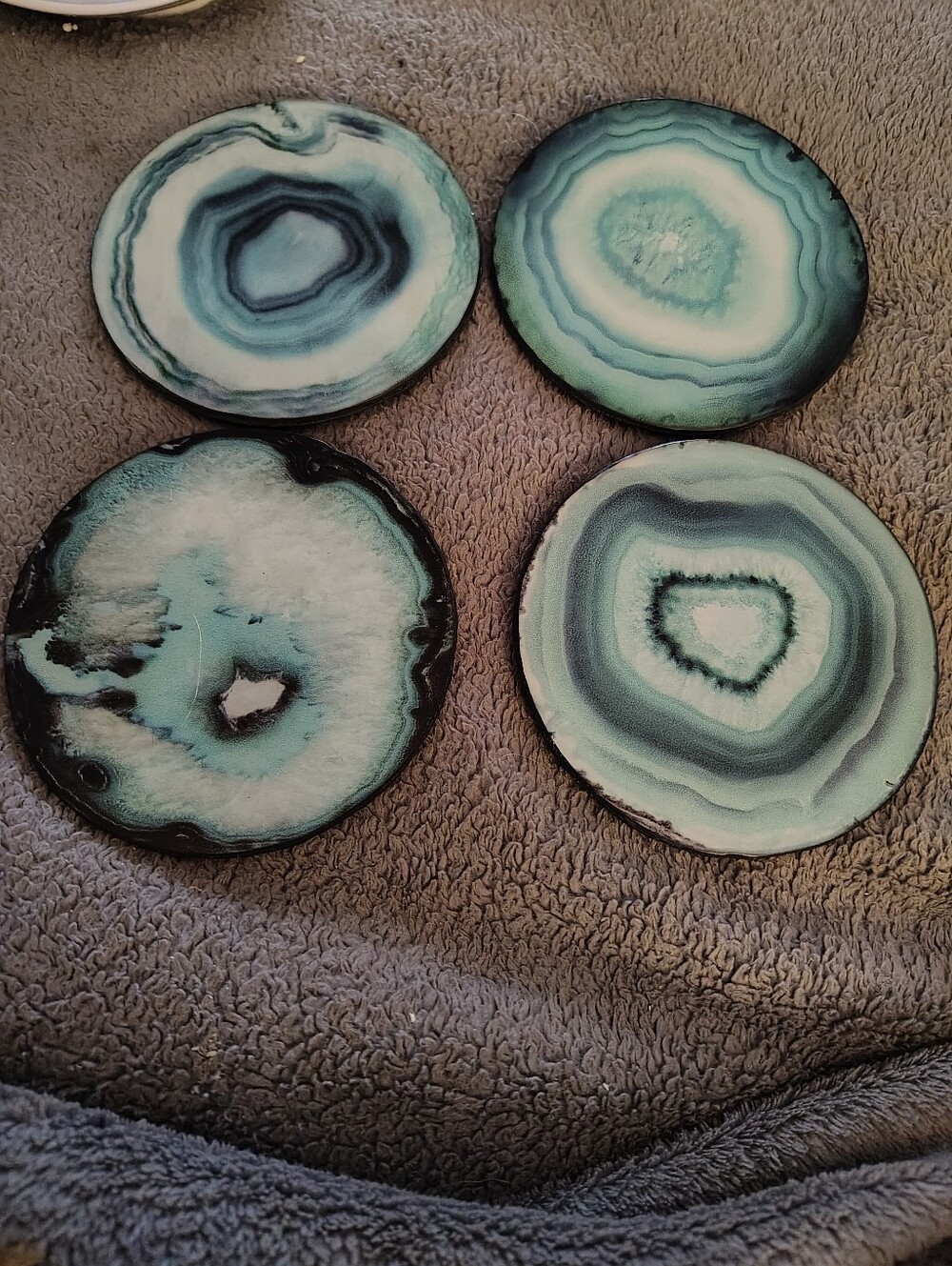 Midwest CBK Imitation Agate Stone Set Of 4 Coasters By